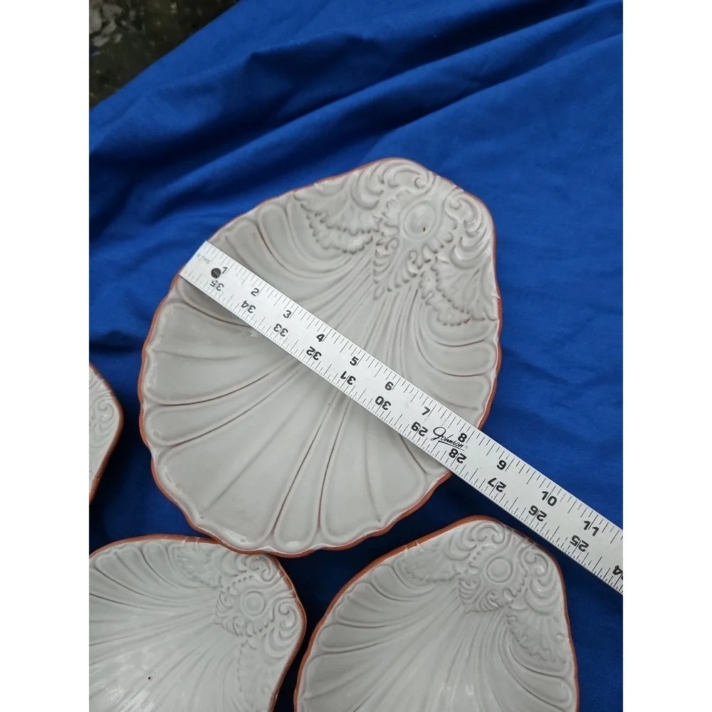 Loneoak &‎ Co Terracotta Shell Serving Bowls Berry Bowls Scalloped Cottagecore
